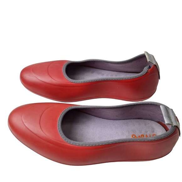 SWIMS Men Medium (Sz 6-7.5)‎ Red Rubber Classic Rain Shoe Cover Galoshes - Picture 3 of 16